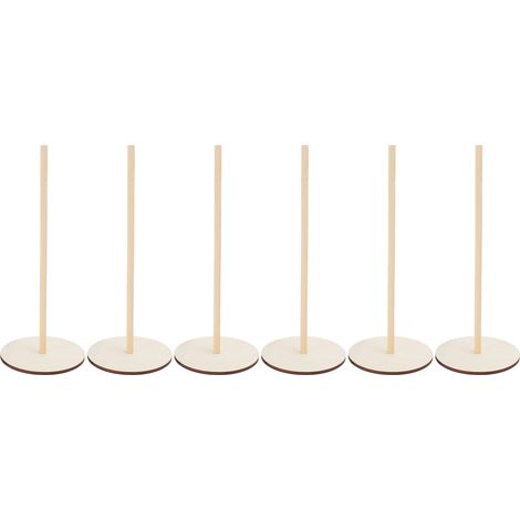 Lot de 6 présentoirs à donuts en bois, style rétro innovant, réutilisables et détachables, parfaits pour un mariage ou un anniversaire. (1/5)
