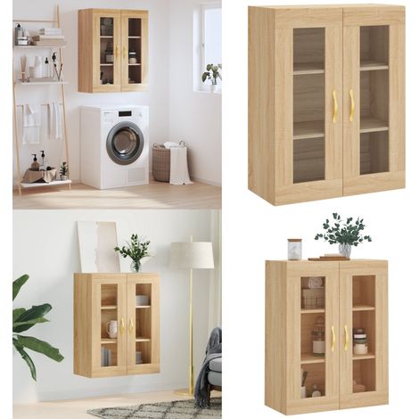Wandschrank Sonoma-Eiche 69,5x34x90 cm - Holzschrank - Sonoma-Eiche (1/5)