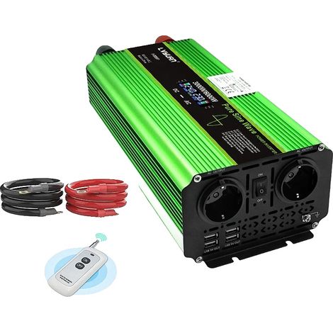 Onduleur à onde sinusoïdale pure, capacité de contrôle à distance, 6000W crête UE-a, DC12V-a (1/2)