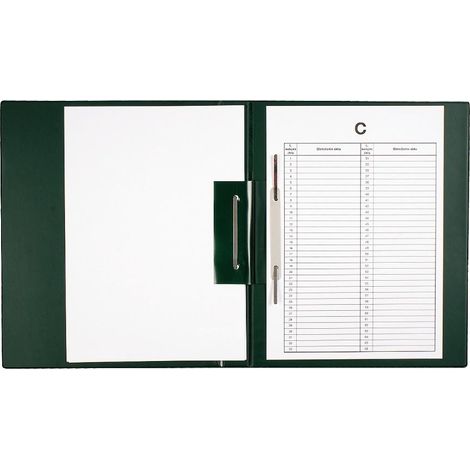 Carpeta de archivos personales (blanco y negro) verde oscuro