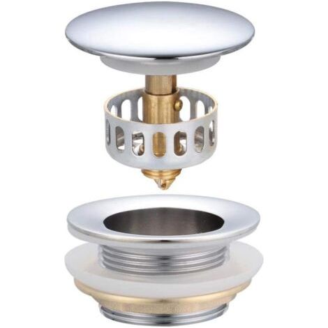 Bonde Lavabo Universel, Bouchon de Lavabo Pop-Up avec Joints pour Baignoire, Cuisine, lavabo (1/4)
