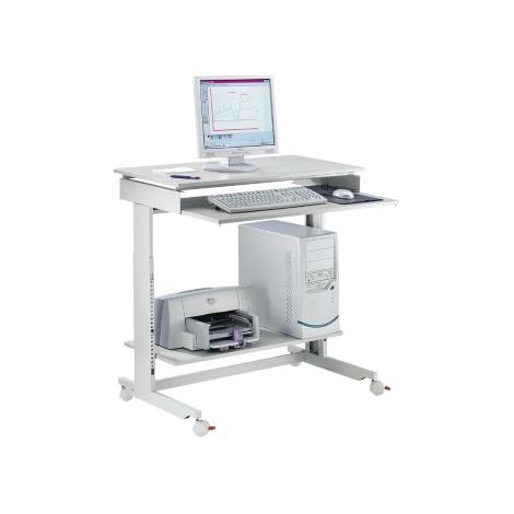 PC-Arbeitstisch H720-1100xB900xT500mm lichtgrau, RAL 7035 fahrbar