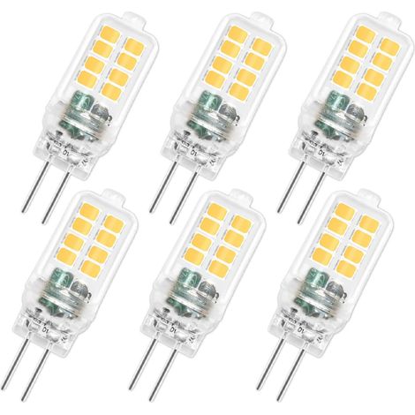 Packung mit 6 G4 12V 3W LED-Lampen, neutralweiß 4000K, entspricht einer G4 25W Halogenlampe, für Kronleuchter, Schienenbeleuchtung, Schlafzimmer. (1/5)