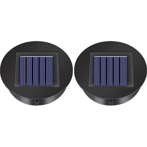 Lot de 2 capuchons de rechange pour lampes solaires, LED blanc chaud IP44, 3,15 x 0,78 pouce, étanches jardin (1/5)