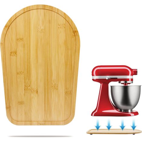 Plateau mélangeur en bambou pour robot de cuisine KitchenAid 4.5-5 inclinable, plateau coulissant pour appareil de cuisine, accessoire de rangement pour plan de travail, accessoire pour déplacer le ro (1/4)