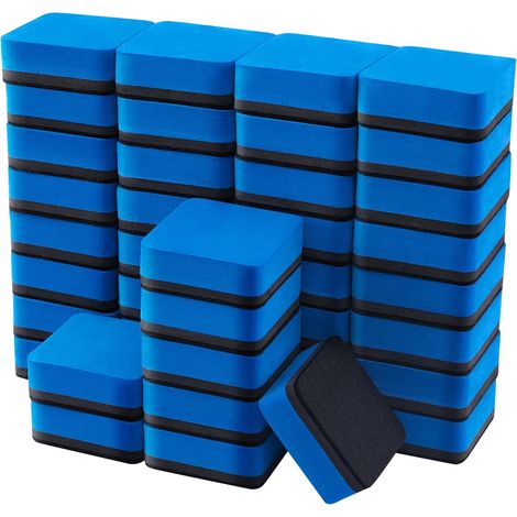 Gomme Pour Tableau Blanc - 2 x 2 x 0,75 Pouces - Avec Fond Magnétique - Pour École Bureau Maison - Lot De 40 (1/5)