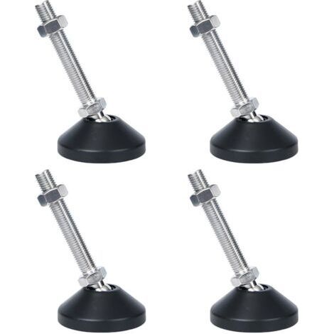 4Pcs M14 Pieds de nivellement, Pieds filetés réglables, Pieds pivotants antidérapants pour Meubles, Pieds de nivellement pour Machines Robustes pour établi(D60M14100) (1/5)