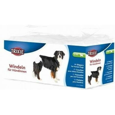 Trixie 12 Pañales perros hembra ultra absorbentes S-M