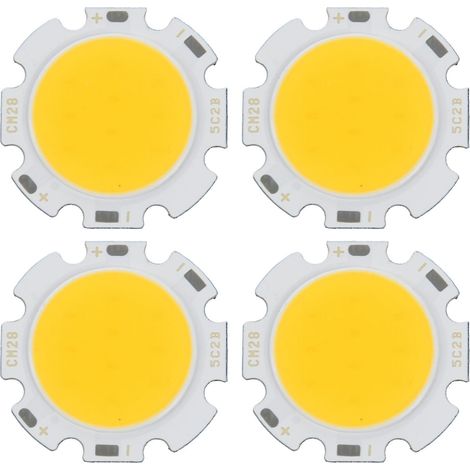 Paquete de 4 bombillas LED COB redondas de 5W, ultrabrillantes, blanco cálido, 15-17V CC - yuyu (1/5)