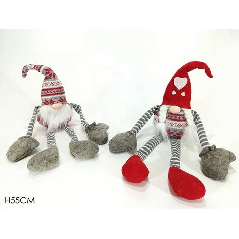 Babbo natale con braccia lunghe addobbi decorazioni natalizi per albero di natale e da casa (1/5)