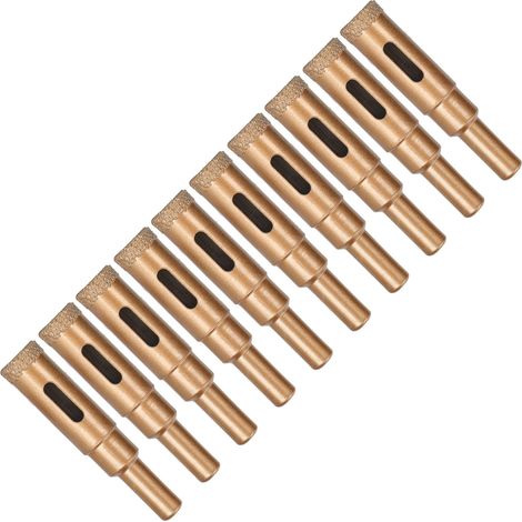 10 Forets Scie Cloche Diamantés Brasés Ouverture pour Verre Granit Marbre Céramique Carrelage 14mm (1/5)