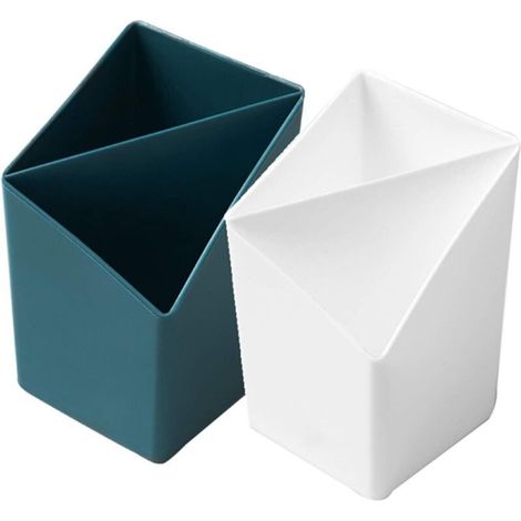 2PCS Porte-Crayon De Rangement pour Pinceau De Maquillage, Boîte De Rangement pour Brosse De Coiffeuse, pour Seau De Rangement De Bureau, Crayon À Sourcils, Porte-Pinceau De Beauté,B-Ensoleillé (1/5)