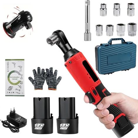 3/8 Inch Cordless Electric Impact Wrench 35N.m, 2 x 12 V Batteries (1/5)