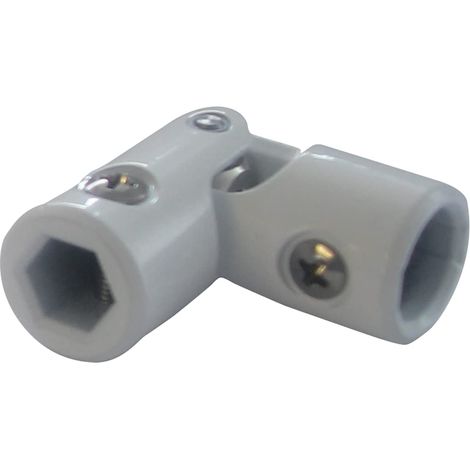 Schellenberg 11109 Giunto cardanico per manovella per tapparelle, esagonali 10 mm e per aste tonde con diametro 13 mm, bianco, 10-13 mm