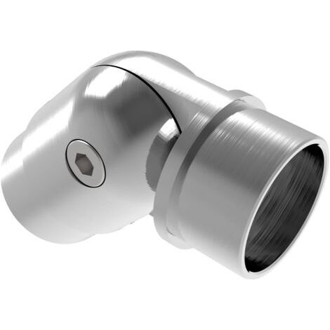 Configurateur de main courante en acier inoxydable 50 mm, accessoire d’escalier, main courante murale, kit (connecteur articulé 0°–90°), pièces de main courante (1/4)
