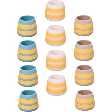 Couvre-Pieds de Chaise - Silicone et Feutre - Antidérapant - Pour Pieds Ronds ou Carrés 20 à 38 mm - Protection Sol et Meubles - Lot de 12