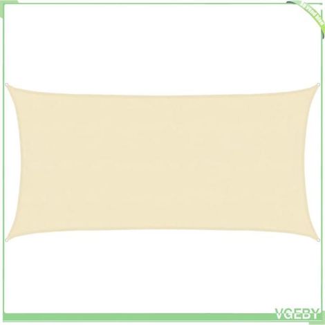 Voile d'ombrage - FAFEICY - 311190 - 4 x 7 m - 160 g/m² - Crème (≈90% UV) (1/5)
