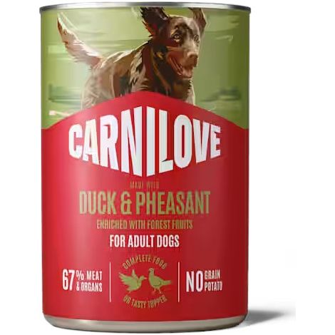 Carnilove Comida húmeda enlatada para perros adultos, paté de pato y faisán, 400 g (1/5)