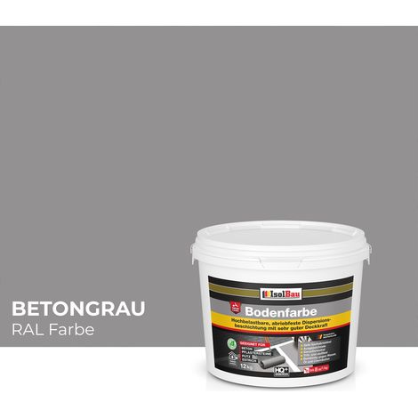 Pintura vial IsolBau para hormigón, color gris hormigón, 12 kg (1/5)