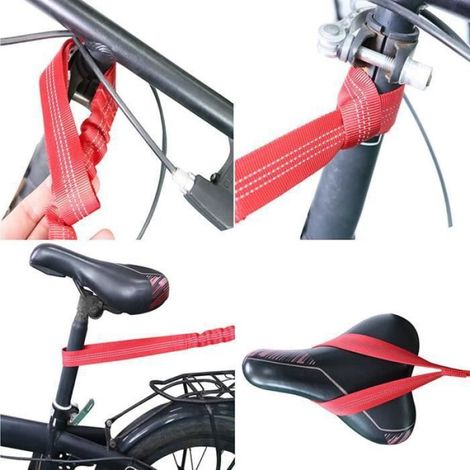 Corde de remorquage pour vlo Sangle de Remorquage Velo Corde Traction Vlo Corde Remorquage Vlo Enfant 3m REMORQUE VELO (1/4)