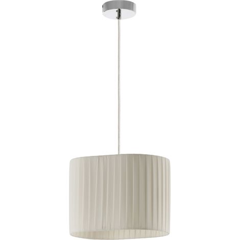 Suspension OVAL E27 60W Beige Chromé (1/3)