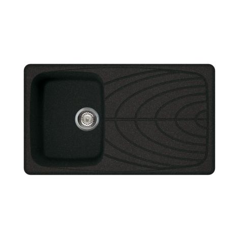 Lavello Elleci Incasso 1 vasca 86x50 Master 400 Granitek Nero Pietra LGM40054 (1/3)