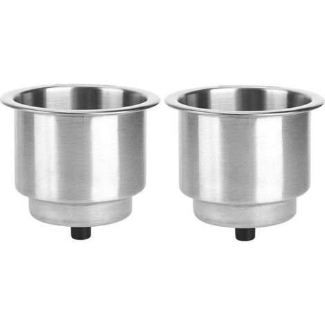 Bracket to drinks stainless steel silver, 2 pieces, porte-bouteilles, bracket to cup, supplies of boat (1/5)