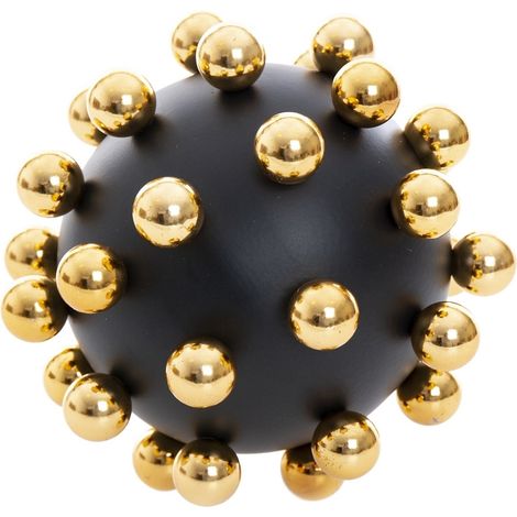 Schwarze goldene Eisenkugel 13X13X13 Cm (1/2)