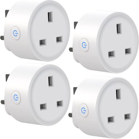 Shine Home Avatar Controls Lot de 4 Prises WiFi 13A Sans Hub, Compatible Alexa, Google Home & SmartThings