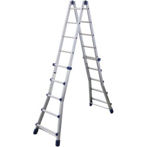 Scala telescopica briko blu facal alluminio h.cm 148/512 pioli 5+5 Facal