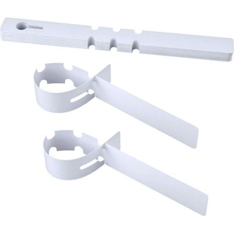 Paquete de 100 etiquetas de plástico para plantas y árboles, 2 x 21 cm, para envolver plantas (Blanco) (1/5)