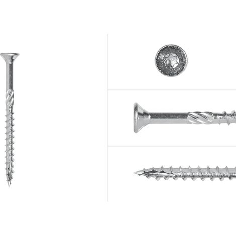 Vis pour panneaux d'aggloméré Galvanisé 5 x 70 mm Torx 25 (1/4)