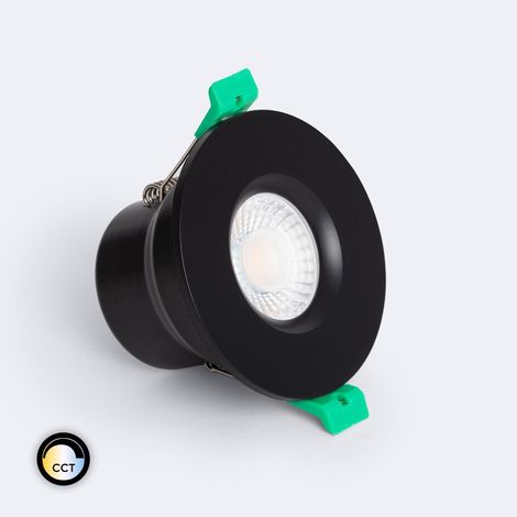 LED Downlight Einbaustrahler 8W Rund Dimmbar IP65 Ausschnitt Ø65 mm CCT Wählbar RF90 Solid Design Schwarz Wählbar (Warm-Neutral)