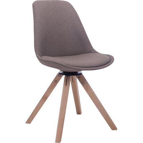 Besucherstuhl Troyes Drehbar Stoff Square taupe natura