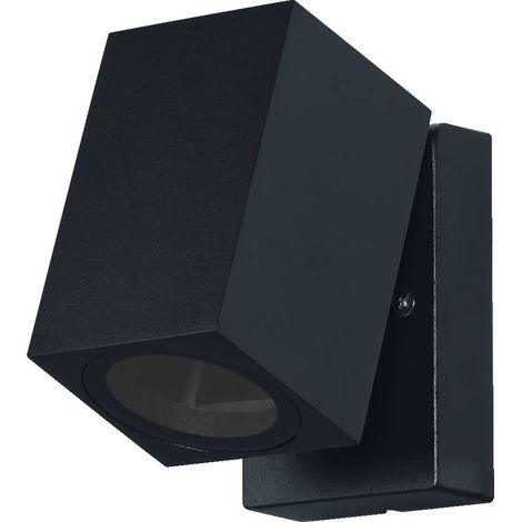 LEDVANCE ENDURA Classic Cube ADJ WALL applique da esterno, colore nero, attacco GU10 (max 35W), compatibile con lampada normale o smart, testa orientabile, protezione IP44 (1/5)