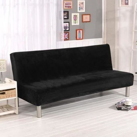 Housse de Clic-Clac extensible - Noir - Sans Accoudoir - Polyester - Synthétique - Contemporain-Ywey (1/4)