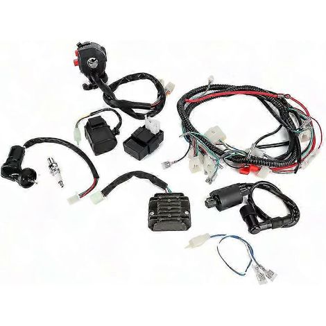 Faisceau électrique CDI complet pour quad ATV 200-300cc, câblage de remplacement, accessoire de montage moto tout-terrain (1/5)