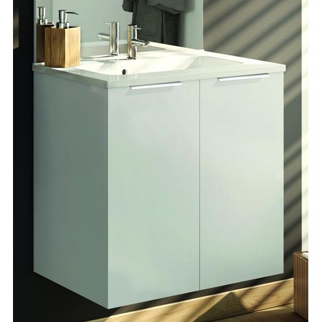 MEUBLE SOUS VASQUE EVA 70 2 PORTES BLANC BRILLANT NEOFORM INDUSTIES (NEOVA) B0584331