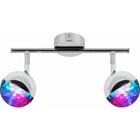 Candellux PARTY plafoniera LED RGB 2 luci cromo 38cm