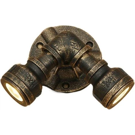 Loft-style iron wall light, retro vintage industrial style, steampunk style, 3W LED, creative lighting (1/4)