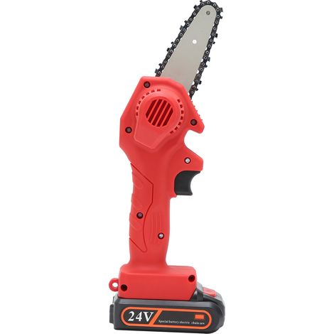 Mini scie d'élagage électrique portative rechargeable pour jardin, modèle FYD-001 rouge, prise AC110-240VEU (1/5)