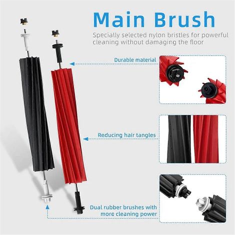 Pour Roborock S8 Pro Ultra Brosse latérale principale Filtre Sac à poussière