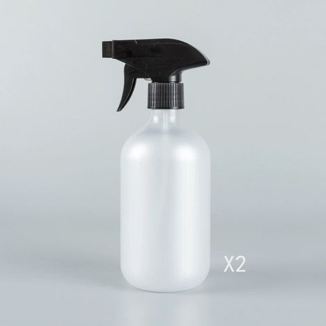 Set mit 2 leeren Kunststoff-Pflanzensprühflaschen, 500 ml, mit verstellbarem Sprühkopf für Blumen, Garten und Haustiere (1/4)