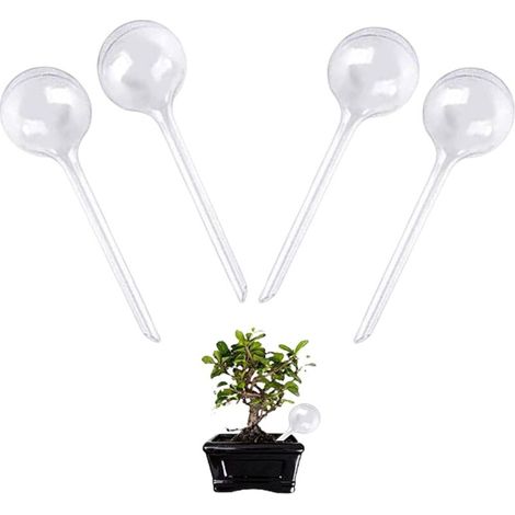 Boule d'Arrosage,4 pcs Globes d'Arrosage Plante,Arrosage Automatique Interieur,Auto-Arrosage Globes,pour Le Jardin, Les Plantes en Pot et Les Plantes Suspendues (Transparente) (1/4)