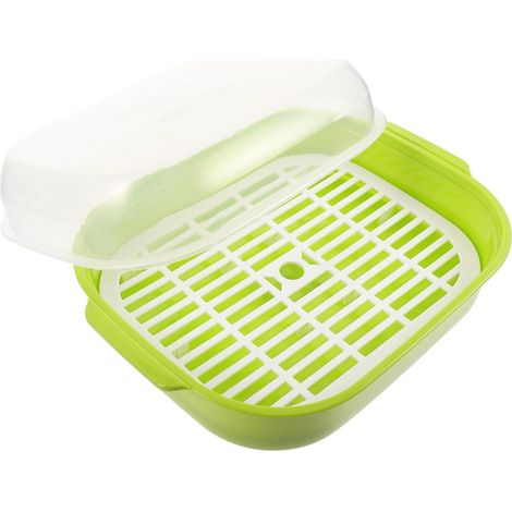 Cuiseur vapeur micro-ondes STOBAZA vert avec filtre à eau, ventilation et huile, accessoire de cuisine écologique
