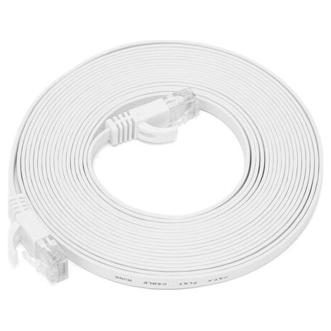 Câble Ethernet CAT6 Gigabit, 8 cœurs, paire torsadée, cavalier réseau, fil de cuivre plat, fournitures, 30 mètres (1/5)