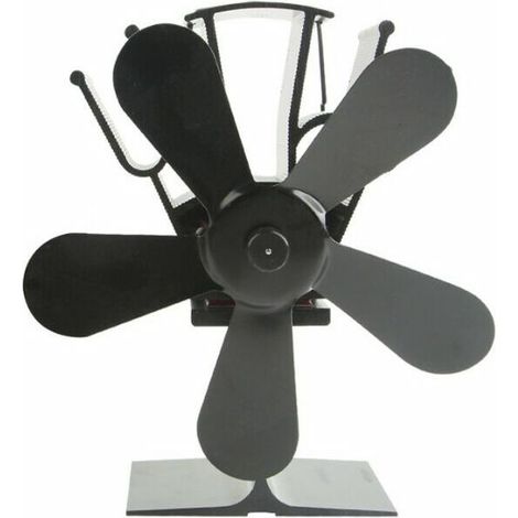 Green Mobility-Ventilateur de poêle à bois, ventilateur de cheminée thermique à cinq pales pour poêle à bois/cheminée/gaz/granulés/bûches, puissance thermique (1/5)