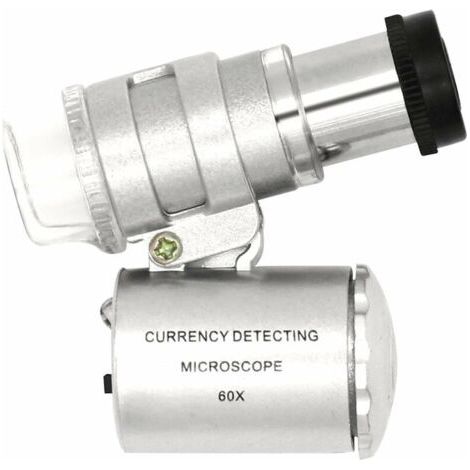 Mini Loupe Réglable LED 60X avec Détection de Devise (1/4)