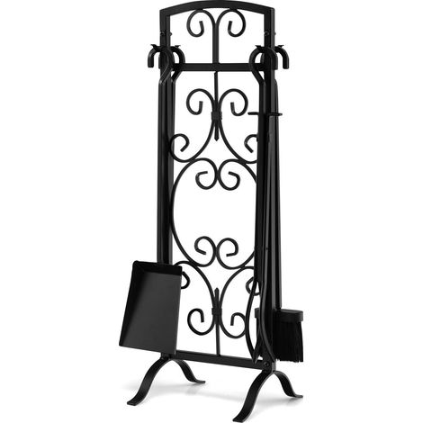 5 Piece Fireplace Tool Set Fire Place Accessories with Easy-To-Grab Handles (1/5)