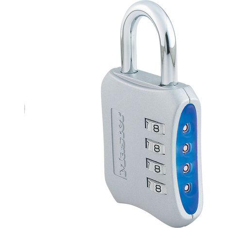 Master Lock 653EURD Zahlenschloss mit Zinkgehäus, Zufällige Farbe, 8,6 x 5 x 1,5 cm (1/4)
